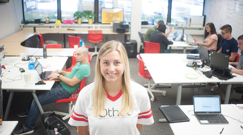 Pictured is IT alumna Celina DiPietro. Photo by Chris Rolinson